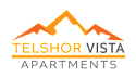 The image is a logo for Telshor Vista Apartments.